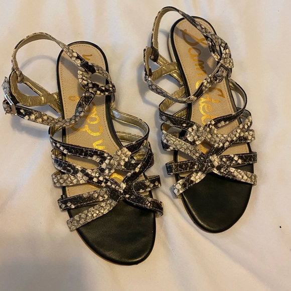 Sam Edelman snake skin strapping sandal 6 - Picture 1 of 5